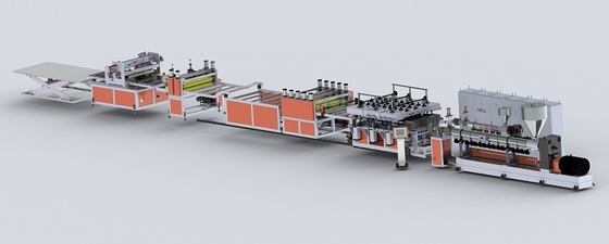 PP 폴리에틸렌 움푹한 프로파일 생산 기계 PP 플라스틱 건물 템플릿 압출 라인