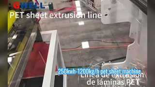 250Kwh,1200kg/h PET시트 생산라인