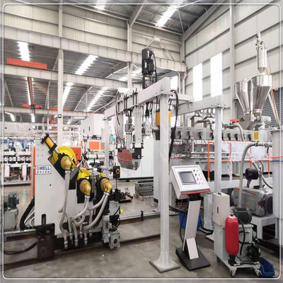 주문 PC/PMMA/GPPS 엽 extrusion 라인 플라스틱 엽 extruder 기계 750kg/H online manufacture