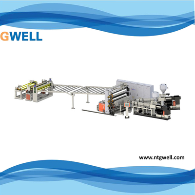 주문 부드러운 Pvc 시트 만드는 기계 플라스틱 판 생산 라인 400kg/h online manufacture