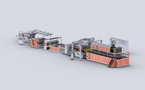 주문 TPU 복합 직물 필름 진압 선 단일 나사 500kg/H online manufacture