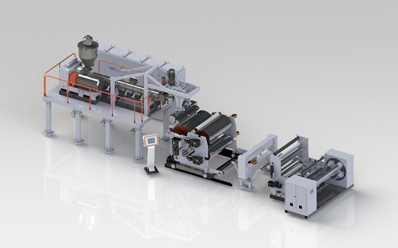 주문 120kg/H ETFE 필름 진압 기계 1000 - 1500mm 너비 단일 나사 진압기 online manufacture