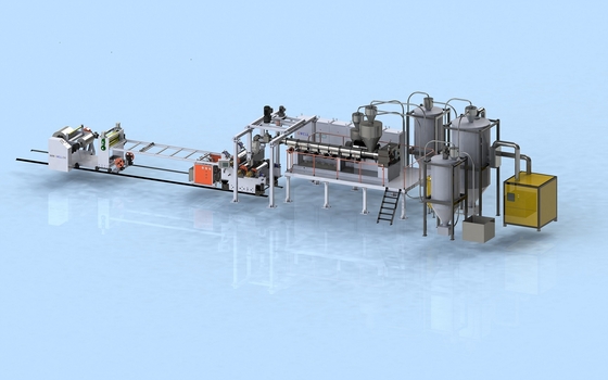 주문 PETG 장식용 잎 생산 기계 APET 잎 추출 라인 600KG/H online manufacture