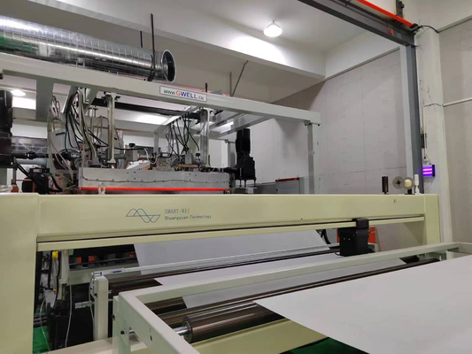 주문 GWELL EVA/POE/EPE 3층 공압출 태양광 필름 생산 라인 ，높은 선형 속도 online manufacture