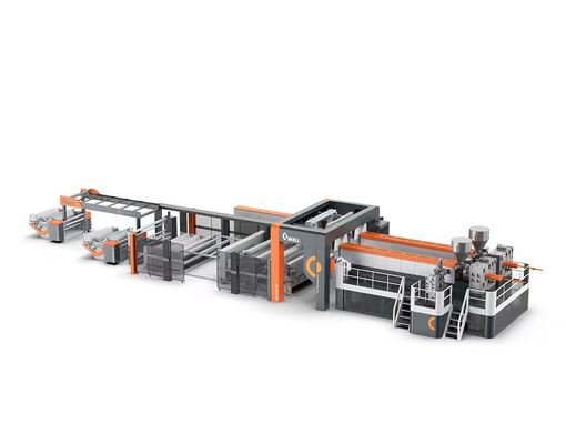 주문 태양광 패널 봉지에 사용되는 2600mm 폭 EVA 태양광 필름 압출 라인 (300-700kg/h 생산량, 최대 16m/s 라인 속도) online manufacture
