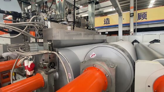 주문 GWELL EVA/POE/EPE 캡슐화 태양 필름 추출 선, 폭 2200mm 0.3-1mm 두께 및 PV 모듈 캡슐화 15m/min 선형 속도 online manufacture