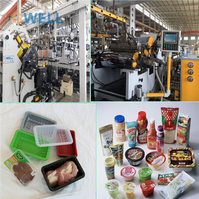 주문 식품 포장 엽기 기계 3층 PP PS PET 엽기 코엑스트루션 기계 800 - 1600mm 너비 300-1500kg/h 용량 online manufacture